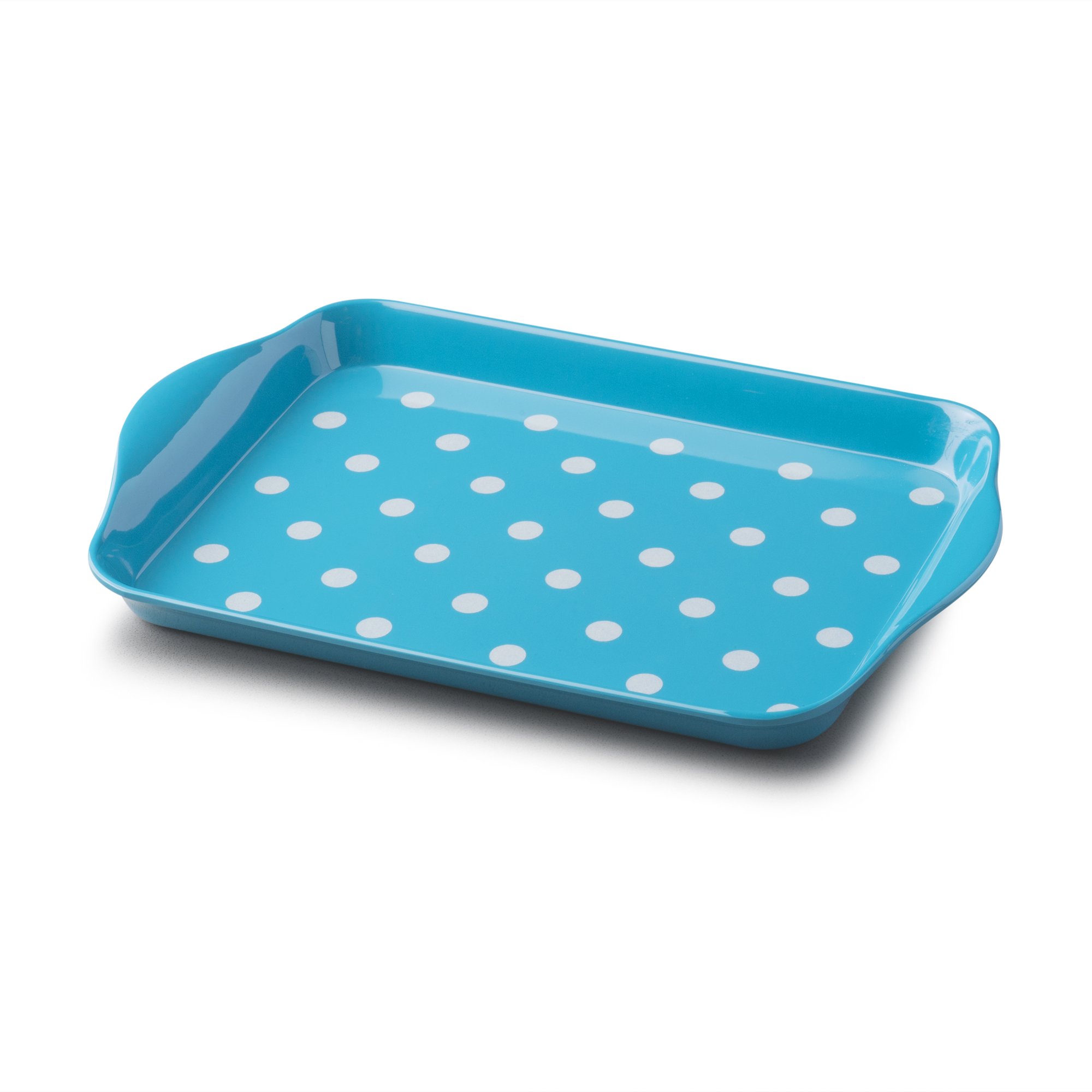Zeal Mini Serving Tray, Dotty Design 18cm x 14cm Aqua — image 1