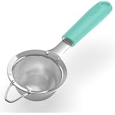 U-Taste Fine Mesh Strainer, 18/8 Stainless Steel Sieve 30 Mesh, S/Aqua Sky | Tea Coffee Strainer with Silicone Handle, Mini S