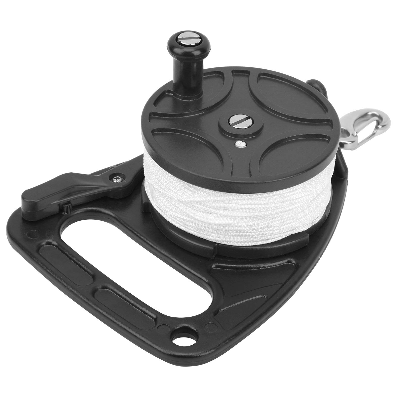 Kuuleyn 289FT Diving Reel, 83Meter Diving Reel, SMB Diving Reel Multi‑Purpose Portable Diving Equipment with Handle Buckle Combination(Black)