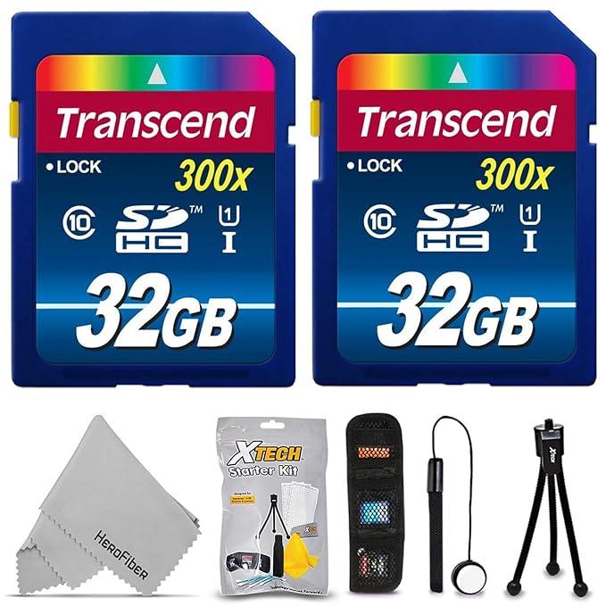 Buy Transcend 64GB High Speed Class 10 Memory Card KIT (2 x 32GB Memory