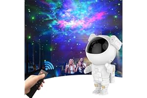 LUDYHEVY Astronaut Galaxy Projector, 2024 Upgraded Space Buddy Star Projector with Timer, 360°Adjustable Spaceman Night Light Lamp, Sky Light Projecter Gifts for Kids/Adults/Bedroom/Party/Home Décor
