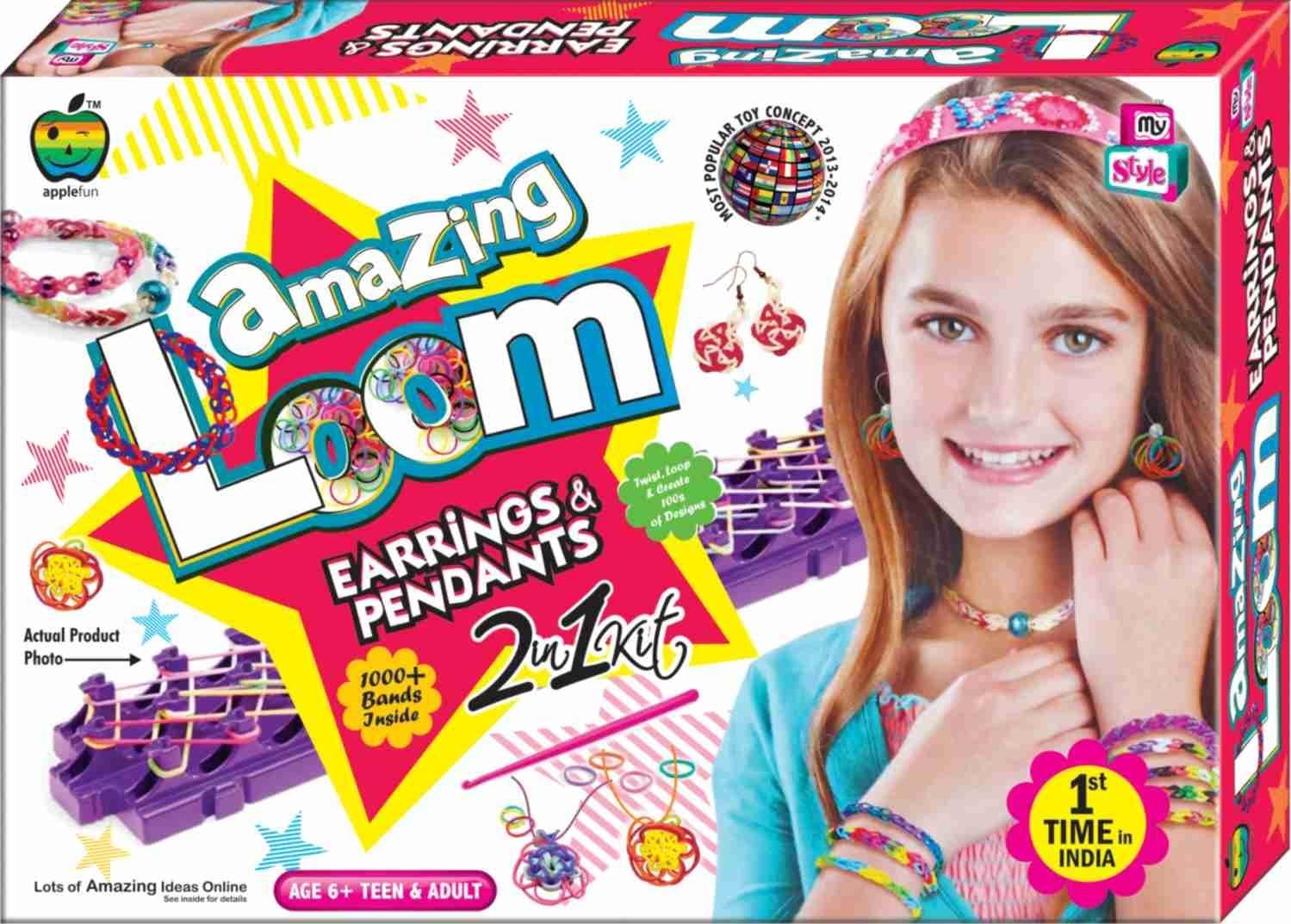 Applefun Amazing Loom Earrings and Pendants, Multi Color