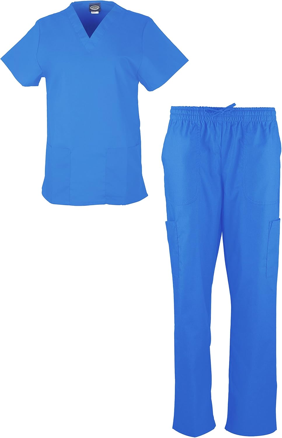 Liberty Scrubs Women's Scrub Sets/Medical Scrubs (VNeck)/Nurses Uniform Set Blue