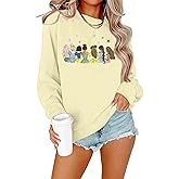 KIDDAD Magical Sweatshirt for Women Embroidered Princess Sweater Magic Family Vacation Shirt Casual Long Sleeve Tops