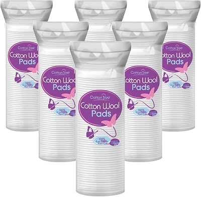 Cotton Tree 100% Pure Cotton Round Pads 80 Count 6 Pack