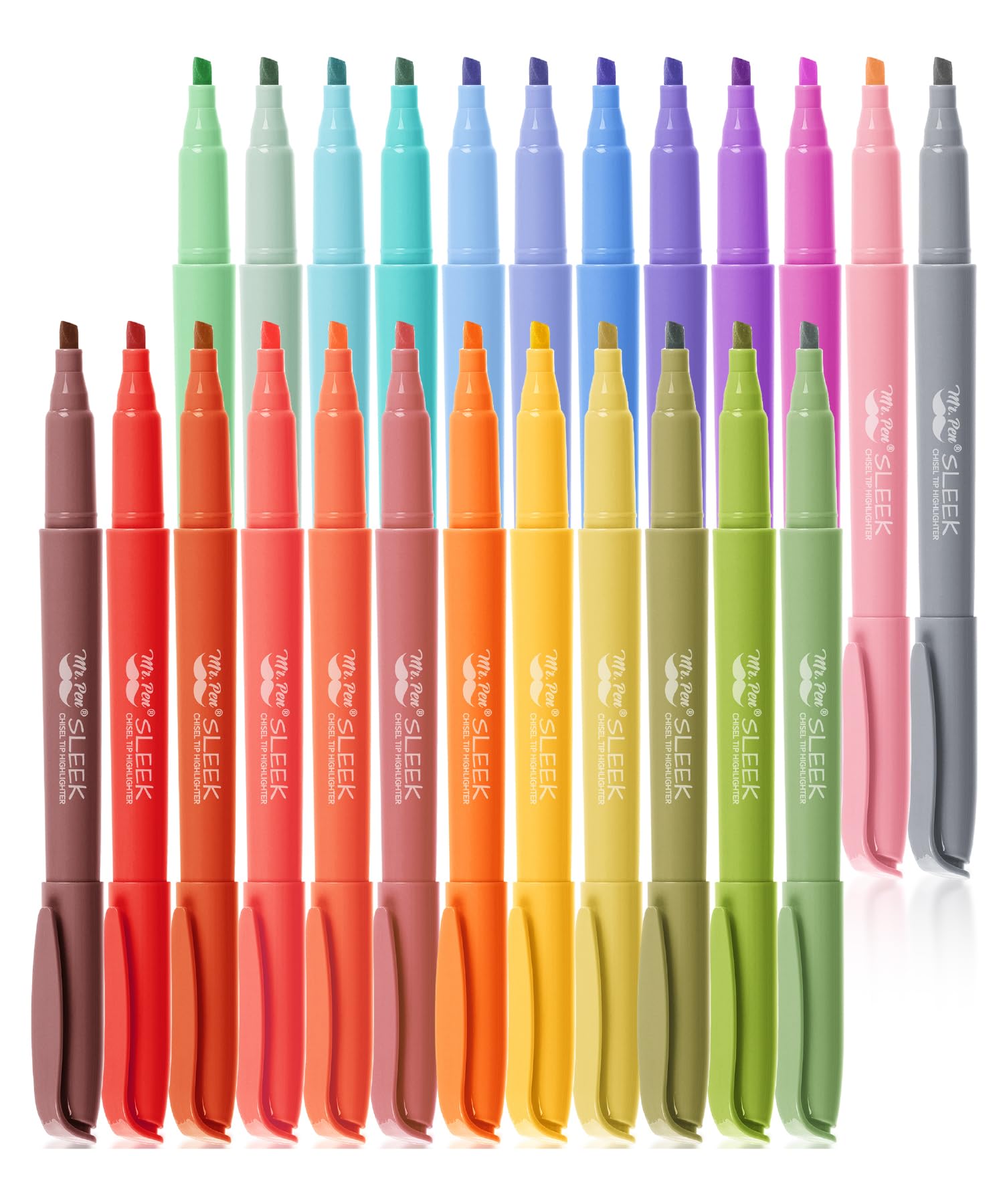 Photo 1 of Mr. Pen- Pastel Highlighters, 24 Pack, Chisel Tip, Colorful, Cute Highlighters Assorted Colors, Quick Drying, Smear Resistant
