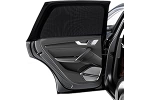 PEYOU Car Window Shades for Baby 2 Pack, Stretchable & Breathable Spandex Rear Side Car Sun Shade for Camping, Blocks Uv Rays & Sun Glare for Kids/Adults/Pets - 44.9"X19.7" Fits 99% Cars