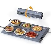 Extra Large Food Warming Tray with Adjustable Temperature Control, Electric Server Warmer Mat, Hot Plate for Buffets, Restaur