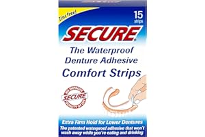 Secure Denture Adhesive Comfort Strips 15 Ct