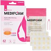 Medifoam H Beauty Hydrocolloid Pimple Patch, 42 Count with Tweezer | Ultra-thin matte hydrocolloid for blemish spots; waterproof, breathable wear with split sheets and precision tweezers