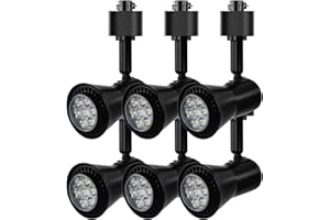 AOAXL Track Light Heads H Type Track Lighting Heads with GU10 Bulb, 4000K Neutral White Track Lighting Fixtures Ceiling for Kitchen Dining Room Exhibition(6 Pack)