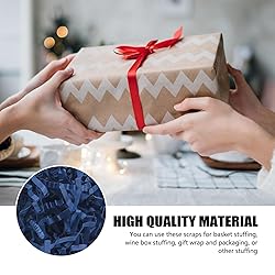 ZEBMOON 2 LB Navy Blue Crinkle Cut Paper Shred