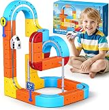 EUCOCO 56 PCS Electric Train Set Track Fusion Toy for Kids 3-12 Years