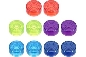 MECCANIXITY 10 Pcs Footswitch Toppers Guitar Pedal Button Caps Plastic Footswitch Top Cover 3/8" for Guitar Effects Pedal But