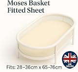 Dudu N Girlie Moses Basket Sheets 75x30 Fitted Cream Pack of 2 view 2