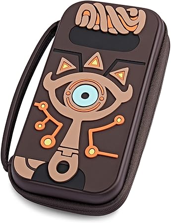 Amazon Com Etchimp Carrying Case For Nintendo Switch Zelda Breath Of The Wild Embossed With Sheikah Slate Eye Deluxe Carry Bag Compatible With Console And Accessories Computers Accessories