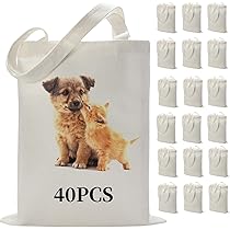 Tote Bags YOUKE OLA 80 Pieces Sublimation Canvas Blank Sublimation
