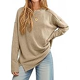 Cicy Bell Womens Oversized Sweaters Casual Long Sleeve Knit Pullover Tops Crewneck Trendy Slouchy Fall Tunic Tops