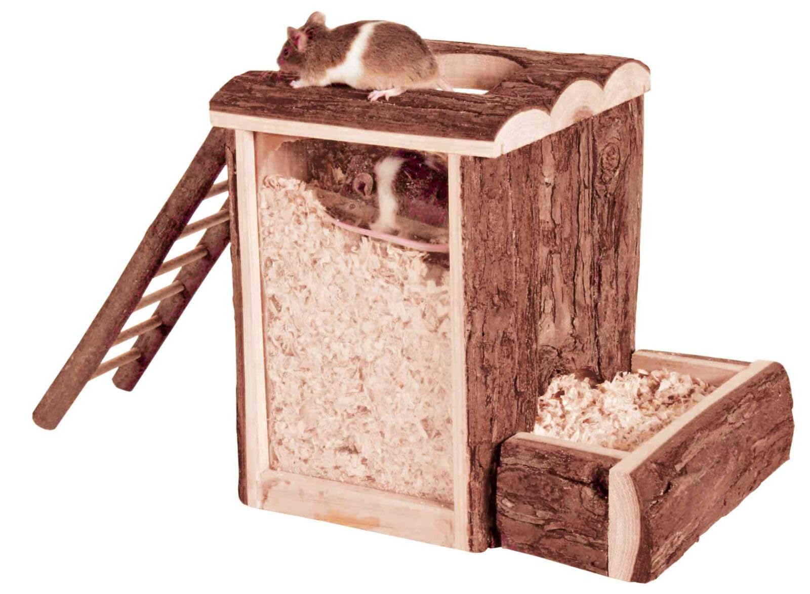 TRIXIE Natural Living Play and Burrow Tower, 20 × 20 × 16 cm