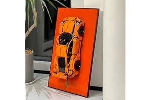 iLuane Display Wallboard for Lego Technic 42056 Porsche 911 GT3 RS Building Kit, Adult Collectibles Wall Mount, Home or Office Décor (No Car Included)