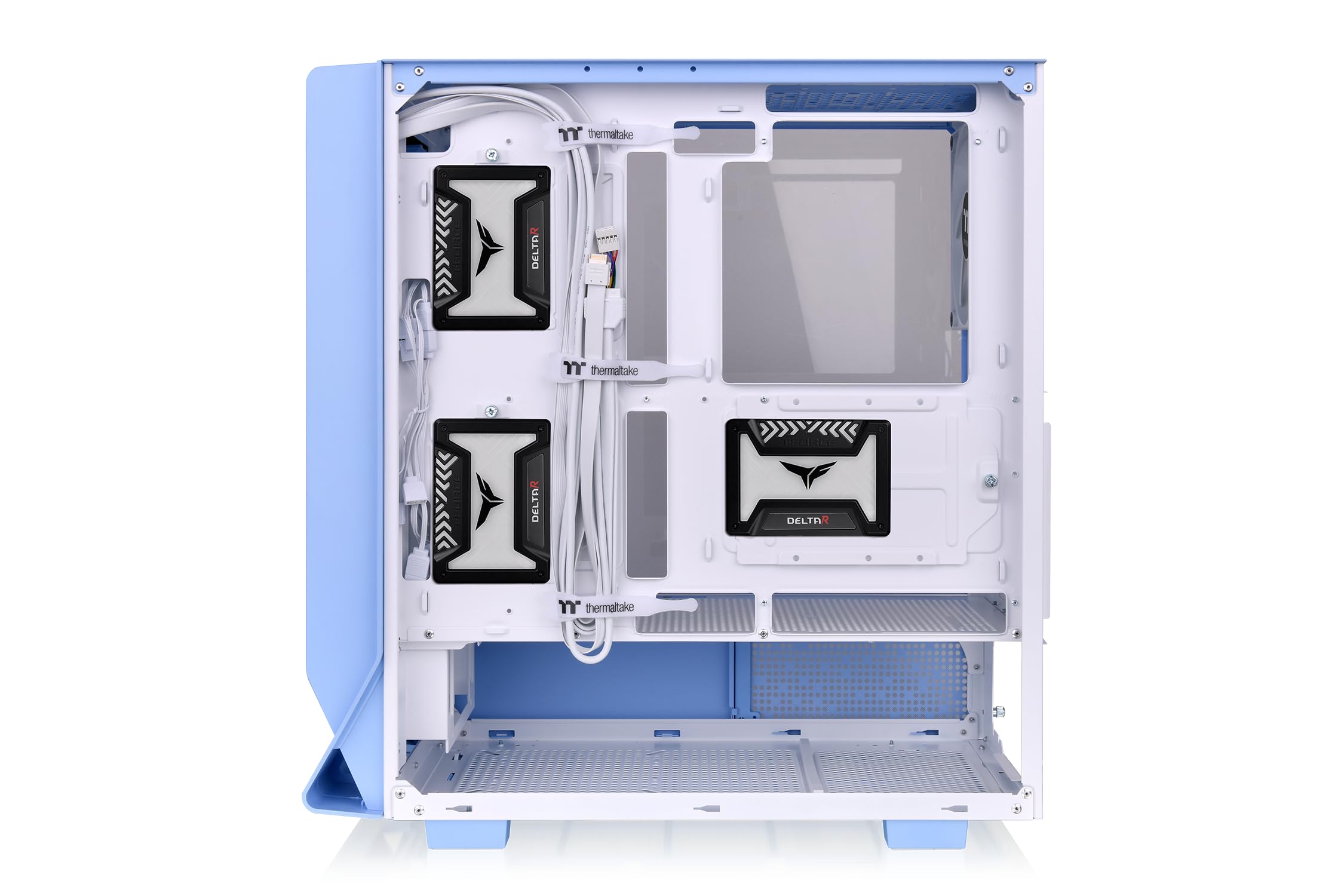 Thermaltake Ceres 350 MX | ATX Midi-Tower | 2 Frontpanels (Tempered Glass/Mesh) | Hidden-Connector Support | 2X 140mm ARGB | USB-C | leiser Airflow (Hydrangea Blue) 2