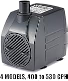 PonicsPump PP40016: 400 GPH Submersible Pump with 16' Cord - 25W&hellip; for Hydroponics, Aquaponics, Fountains, Ponds, Statuary, Aquariums & more. Comes with 1 year limited warranty.