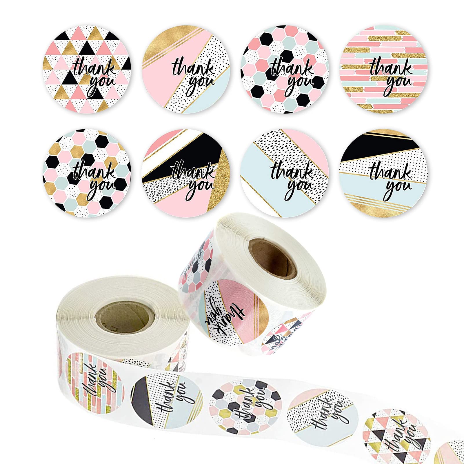 jiuzcare 1.5 Inch Thank You for Supporting My Small Business Stickers, 500 Pcs Rustic Kraft Paper Labels for Handmade Goods, Round Brown Sticker Seals for Baking Bags, Shops & Crafts