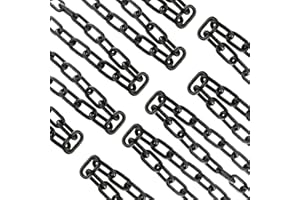 AKOLAFE 29.5 ft Long Black Chain Link 5/32" Heavy Duty Chain Bulk Metal Decorative Chain for Hanging Plants, Basket, Picture Carbon Steel Gate Chain for Outdoor Fence, Punching Bag, Clothes, Dog Leash