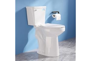 SIMPLE PROJECT Simple Projet Tall Toilets for Seniors 21 inch Extra High Toilets, Comfort Bowl Heigh 21", Seat Height 22", Two-Piece Toilet 1.28GPF Powerful, 12 Inch Rough-in, White Color, for Bathroom