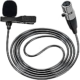 SPTSSWET Lavalier Microphone for AKG Wireless Bodypack Transmitter System Belt Pack Unidirectional Condenser Super Cardioid Mic Mini XLR TA3F Plug