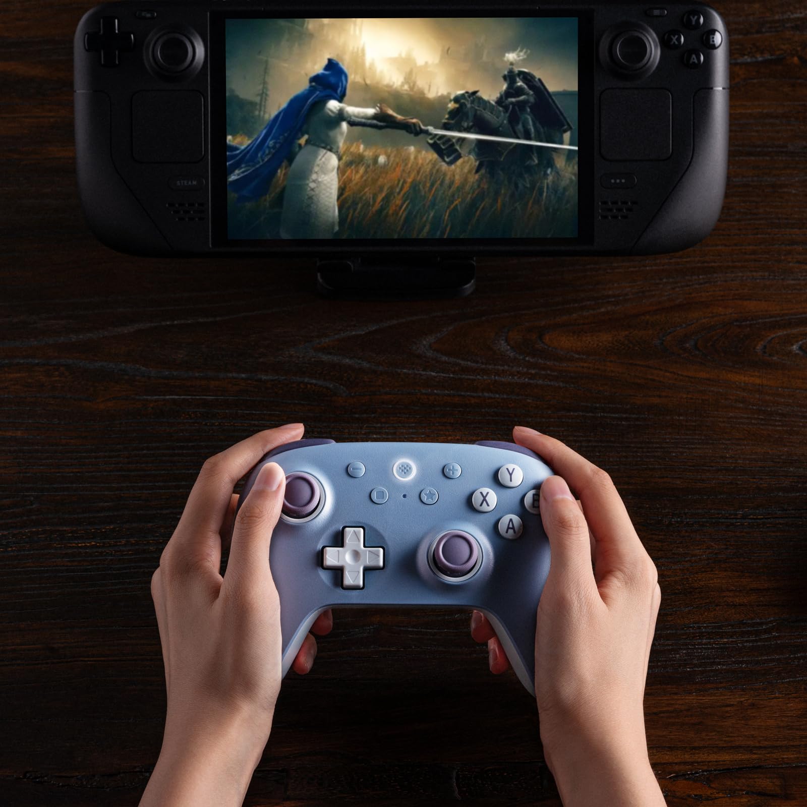8Bitdo Ultimate 2C Wireless Controller for Windows PC and Android, with 1000Hz Polling Rate, Hall Effect Joysticks and Hall Triggers, and Remappable L4/R4 Bumpers (Dark Blue)