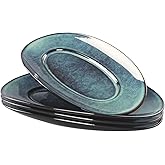 LIUYWYHCF Ceramic Serving Platters - Set of 4 Oval Platters for Entertaining, Modern Kitchen Dishes for Dinner, Fruit, Salad, Serving Trays