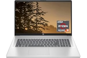 HP 17 inch Laptop PC, AMD Ryzen 5 7430U, 16GB DDR4-3200, 512GB SSD, AMD Radeon Graphics, FHD (1920 x 1080), IPS, True Vision 