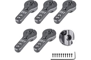 5pcs AllinRC 25T Servo Horn Aluminum Metal Steering Servo Arm M3 Threads Compatible with Futaba Savox Power for Car Truck