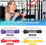 jjshund Resistance Band Set, 4 Tensions, Door Anchor, Handles, Bag view 2