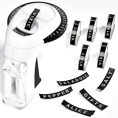 Vixic Embossing Label Maker Vintage 3/8" Tapes 9mm 5 Pack Black