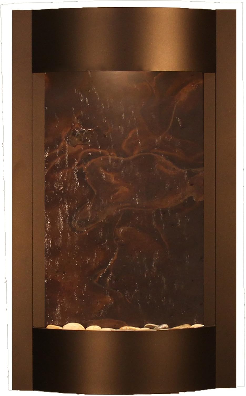 Serene Waters Water Feature with Multi-Color Featherstone (Antique Bronze): Home & Kitchen
