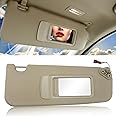 Jaronx Compatible with BMW Sun Visor for 3 Series E90 E91/ X1 E84, Right Passenger Side Sunvisor with Mirror Replacement for BMW E90/E91 2005-2011/E84 2009-2015 51167252010 (Beige, Right)