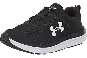 Under Armour Women's Charged Assert 10, (001) Black/Black/White, 7.5 Wide