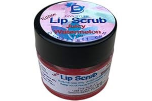 Diva Stuff Ultra Hydrating Lip Scrub for Soft Lips, Gentle Exfoliation, Moisturizer & Conditioner, Juicy Watermelon – ¼ oz (Made in the USA)