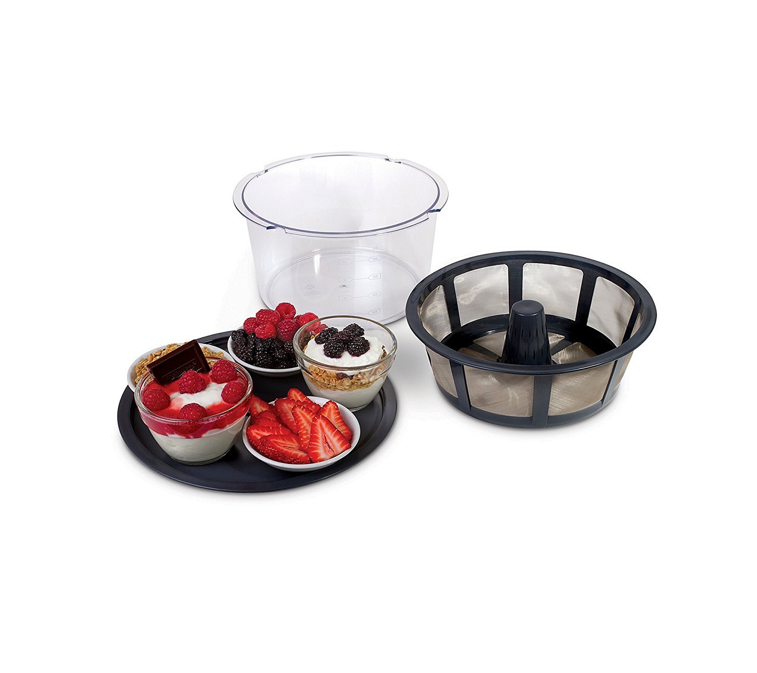 Euro Cuisine GY60 Greek Yogurt maker with Stainless Steel Strainer