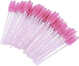 G2PLUS 300 PCS Disposable Eyelash Brushes Pink Spoolies & Mascara Wands view 3