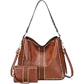 BAIGIO Hobo Bags for Women Handbags Purse and Wallet Set Large Hobo Crossbody Bags Fashion Vegan Leather Tote Bag 2pcs