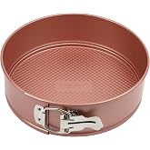 David Burke 9" Springform Pan &ndash; Carbon Steel Cheesecake Mold with Removable Bottom, Oven Safe, PFTE &amp; PFOA Free &ndash; Rose Gold