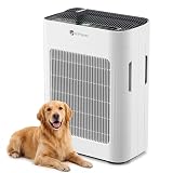 Dr.Prepare Air Purifier for Home Bedroom Large Room Up to 3,000 ft², HEPA Air Cleaner with Dual-Sided Washable Pre-Filter, 20dB Sleep Mode & Fragrance, AQI Display,Auto & Pet Mode for Smoke Odors