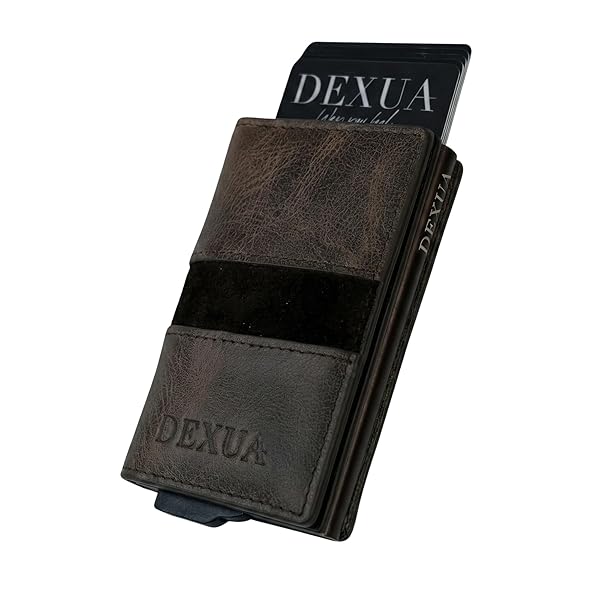 DEXUA MENS WALLET, GENIUNE LEATHER SLIM WALLET, RFID...