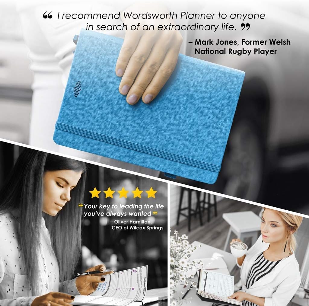 Wordsworth 2020 Planner (Non-Dated) Organizer Business Academic Journal-Weekly Monthly Yearly Planner-Thick Paper Pen Loop Inner Pocket- Improve Productivity Time Management & Hit Your Goals - Image 4