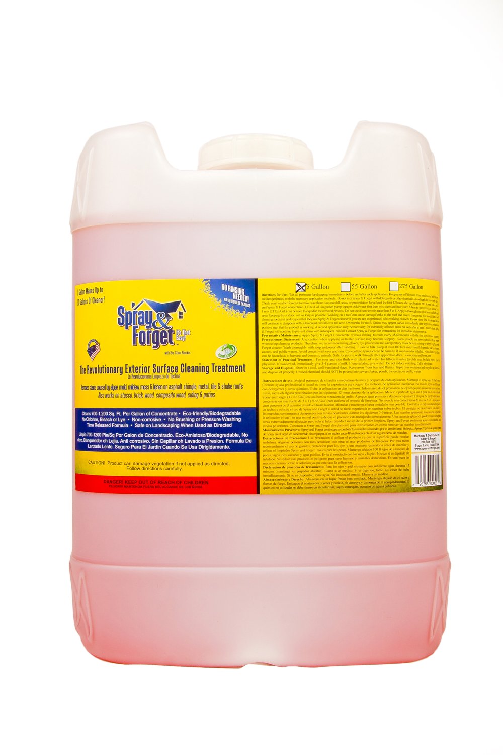 Spray & Revolutionary Roof Cleaner Concentrate, 5 Gallon Tub , 1