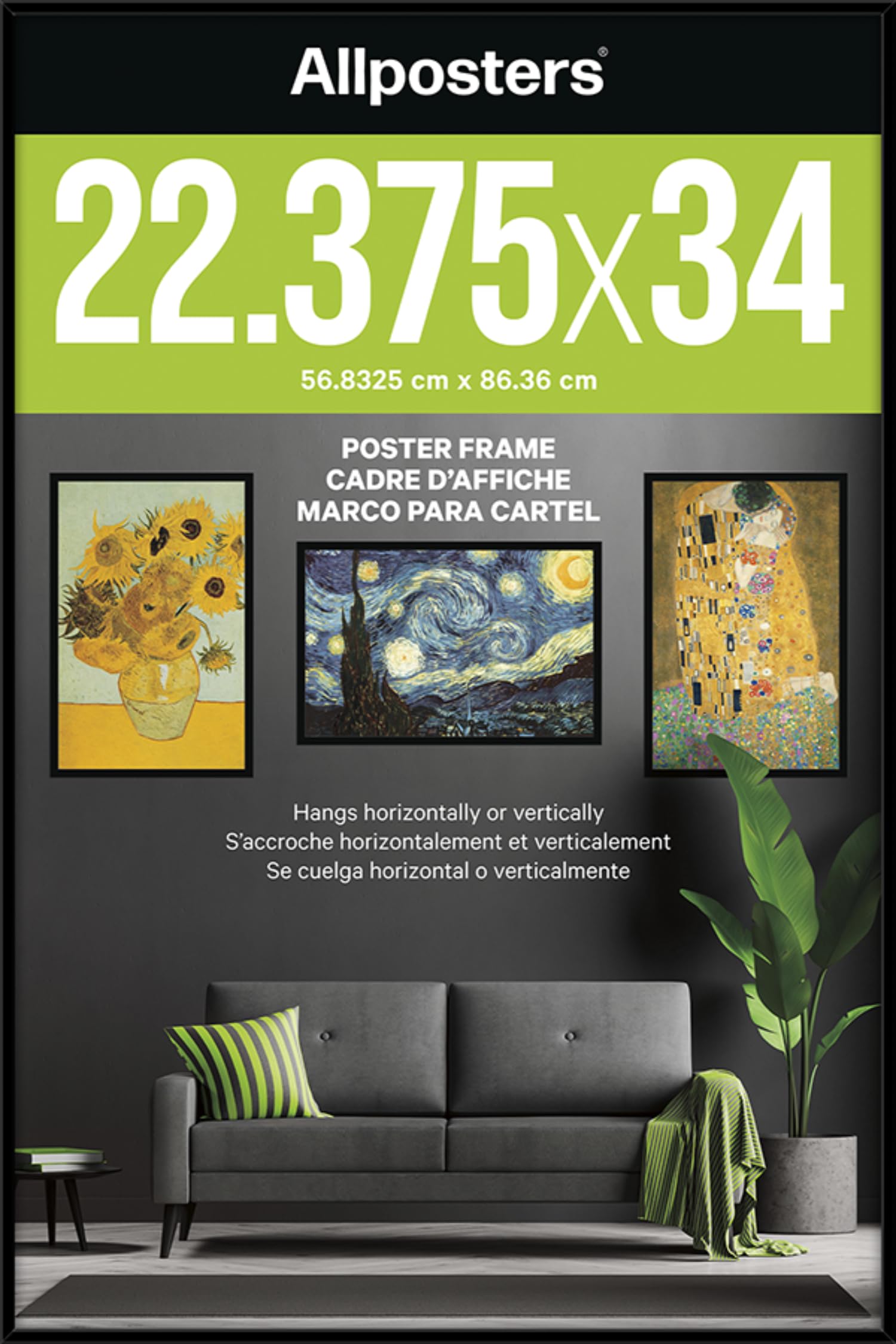 Photo 1 of ***STOCK PHOTO FOR REFERENCE ONLY*** Allposters Standard Poster Frame), Black 23.5" x 35.5"