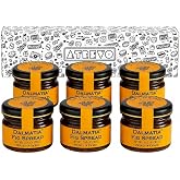 Fig Jam Spread - Traditional Croatian Fig Preserve Recipe For Charcuterie. Mini Glass Jars Pack of 6 (1.05 Oz) + 6 Mini Atrevo Wood Spreaders.